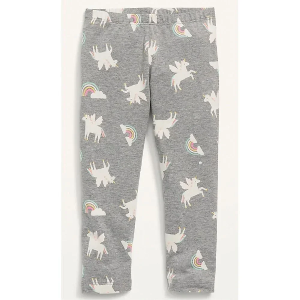 OLD Navy Grey Unicorn Baby Full Length Leggings. NWT. 12M-18M or 18-24M. Cotton - Picture 1 of 2